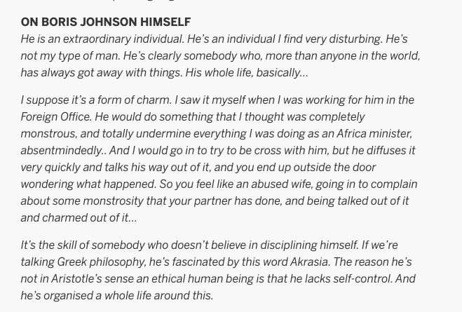 Here was <a href="/RoryStewartUK/">Rory Stewart</a> on Boris Johnson, last October.