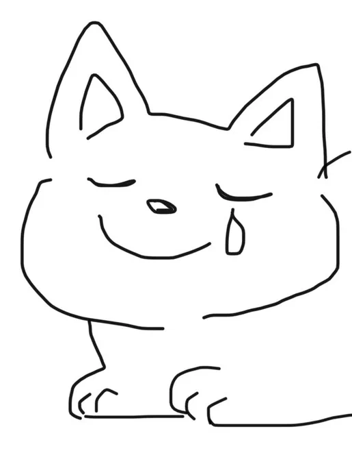 携帯の画像編集機能で描いたネコチャン 