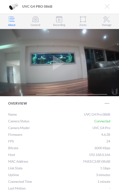 Well that was easy  Whole bunch of camera properties sitting there. The 4-position layout then gives you the ability to have live view with however many cams you want. Heap of options there, more than I'll ever actually use.