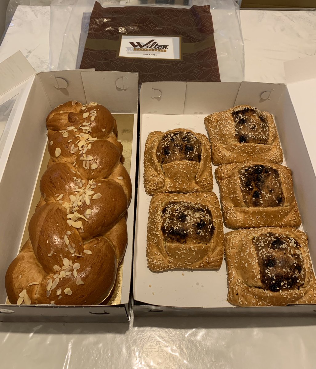 Happy #GreekEaster🙏 We’re celebrating #greekeaster today with this #traditional #sweet #bread #tsoureki & #greek #easter #cheese #pies #flaounes 😋These #delicious #greek #easter treats are from @wiltonuk_ 👍 
#greekorthodox #orthodoxeaster #easter #greekflavours #crouchend