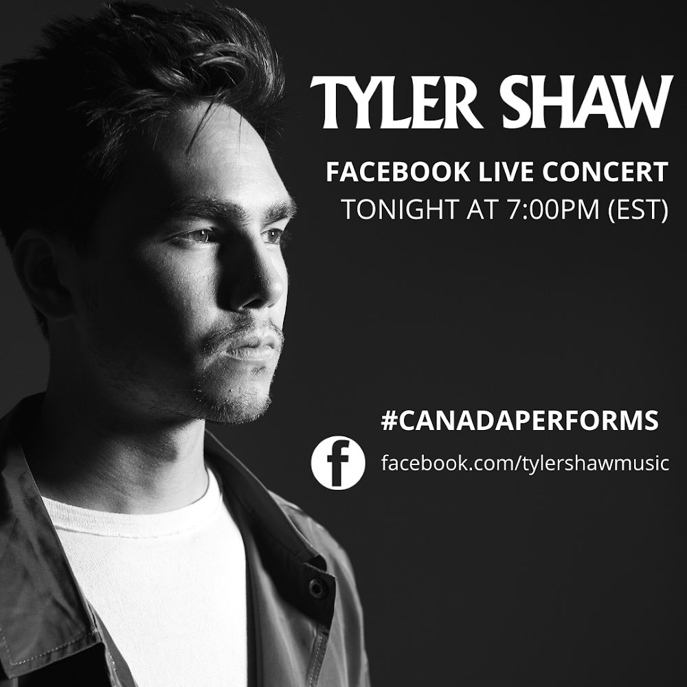 TylerShawMusic's tweet image. TONIGHT! On my Facebook page LIVE! 7PM/EST I’m doing a live show 🎤 #CanadaPerforms @CanadasNAC