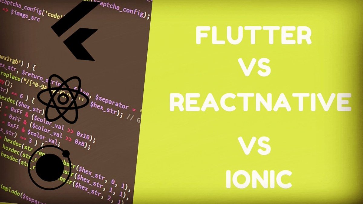 boom_bang_'s tweet image. Most of the people get confused, what should they choose from these many cross-platforms. In this video, I have pretty well explained how Flutter differs from React Native and Ionic. Check out my latest video on my Youtube Channel ▶️. #flutter #fluttervsreactnative #whichoneis👍🏻