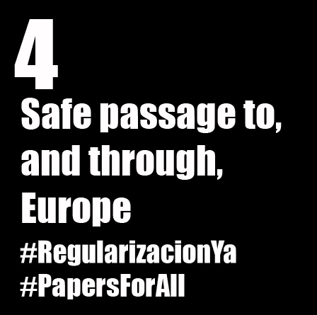 Pasaje Seguro hacia y a través de Europa  #RegularizacionYa #PapersForAll