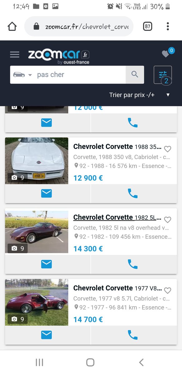 Comment est il possible que des #bolides des #voituresdecollections pareil soit vendues si peu chère ?!
Bon mis à part le kilométrage...
Mais mattez moi ces bijoux ♡
#corvette #collectioncar @zoomcar_fr