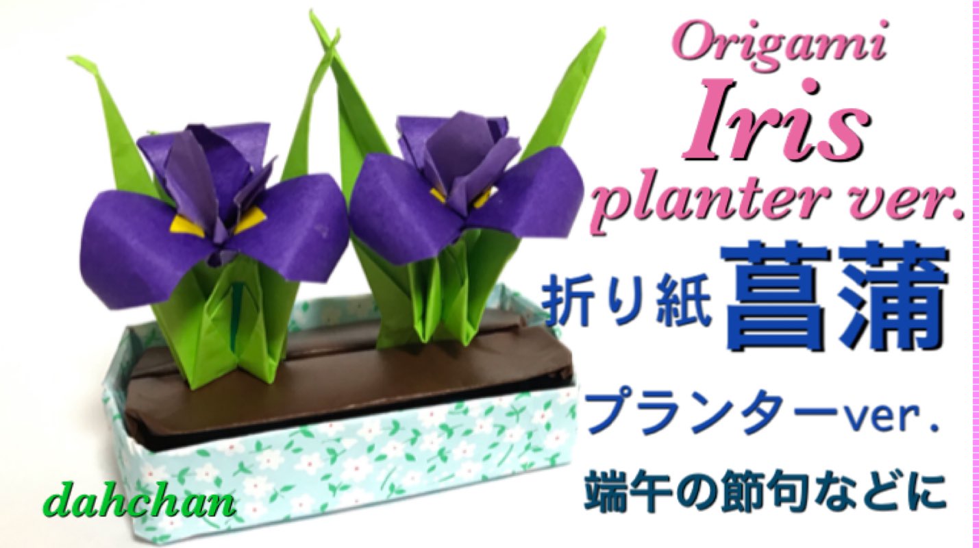 だ ちゃん Dahchan 創作折り紙作家どす No Twitter 過去作 折り紙 立体 菖蒲 の折り方 Origami Iris 花 Flower T Co C3qja4darp プランターplanter T Co 6h1gdm8nv6 端午の節句に 折り紙 菖蒲 アヤメ 端午の節句 Dahchan Stayhome