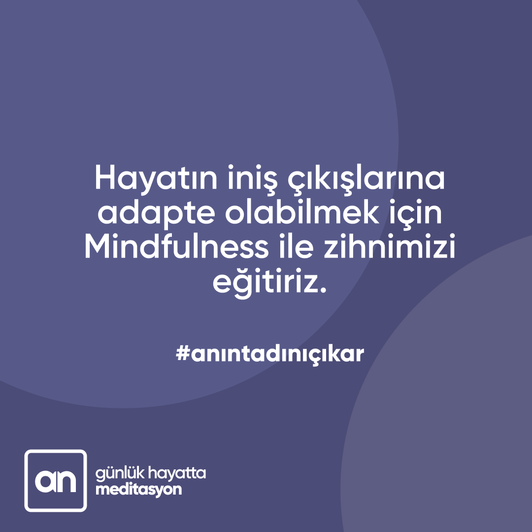 Hayat iniş çıkışlarla dolu. Mindfulness ile bu iniş çıkışlara adapte olmak için zihnimizi eğitebiliriz. #evdekal #meditasyonyap #anapp #meditasyon #mindfulness #covid_19 #sakinkal #sağlıklakal #mindfulness #heranyanında #anıntadınıçıkar
