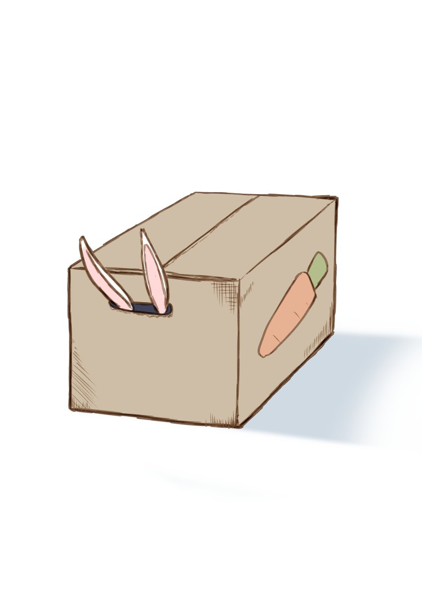 cardboard box box in container no humans animal ears in box white background  illustration images