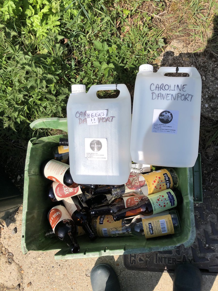 Recycling day we have taken supporting you lovely lot very seriously. ⁦@Pangvalleycider⁩  ⁦<a href="/tuttsclumpcider/">Tutts Clump Cider</a>⁩ ⁦<a href="/delphicbrew/">Delphic Brewing Co.</a>⁩ and peeking out in there a bottle of Izadi blanco, courtesy of <a href="/innathome/">Inn at Home Newbury</a>. Still in the wings Moonstruck by ⁦<a href="/indigenousbrew/">IndigenousBrewery</a>⁩