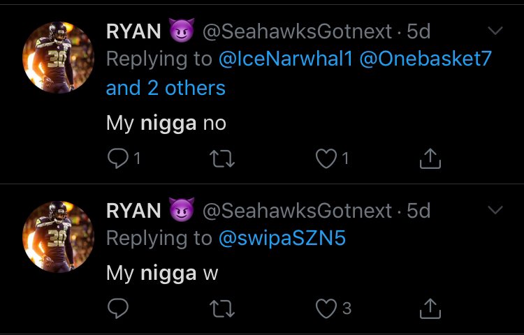 while looking through his tweets, i found something else thats very,,interesting. remember the second picture of those 2 i told you guys to remember? well yeah he says the n-word often