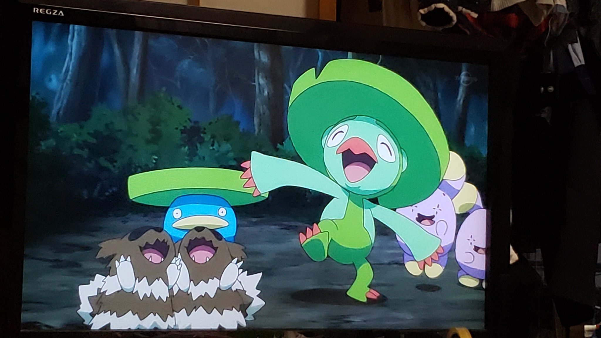 Twitter এ 春恵 アニポケ すると 他の野生のポケモン達 タネボー ハスボー ゴニョニョ も楽しい音を聞いて出てきた ダンスを踊り終えたラビフットはとても満足そう そんなラビフットの笑顔を見たゴウはある決意をする T Co Q4xy0y5g4o ট ইট র