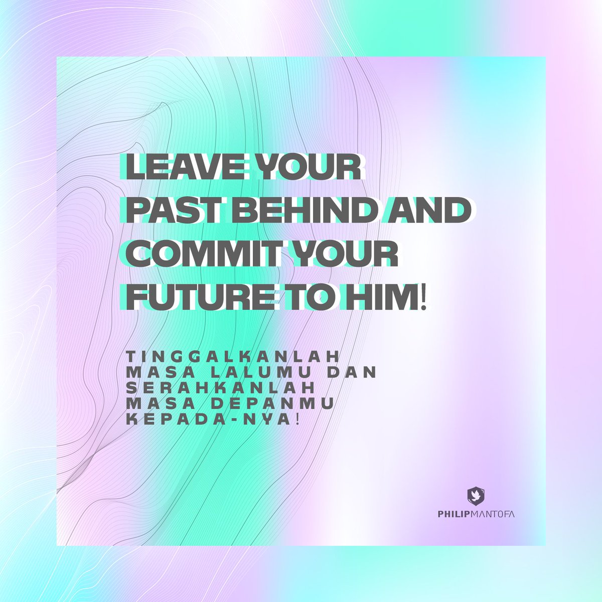 philipmantofa's tweet image. Leave your past behind and commit your future to Him!
.
Tinggalkanlah masa lalumu dan serahkanlah masa depanmu kepada-Nya!

#amsalkehidupan
#proverbsforliving