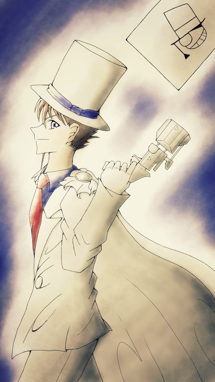 れもん 紺青の拳観て キッド描いた 初めてキッド様描いた トランプ銃ってめっちゃかっこいいよね 名探偵コナン イラスト 絵描きさんと繋がりたい イラスト初心者 イラスト好きさんと繋がりたい コナン好きさんと繋がりたい Detectiveconan
