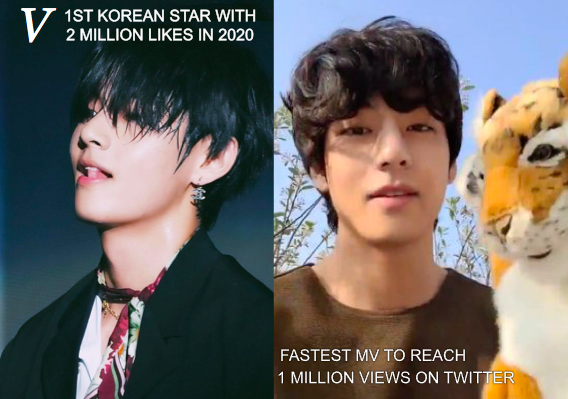 WORLDMUSICAWARD's tweet image. #BTS's #V Breaks 2 New World Records For Fastest Video To Reach 1 Million Views On Twitter And 1st Korean Celebrity To Hit 2 Million Likes In 2020 While #IPurpleYou Becomes Top Trending Topic After #BANGBANGCONday1!👊👨‍🎤💥2️⃣🌎🥇🔥🌟👑 @BTS_twt 
facebook.com/worldmusicawar…