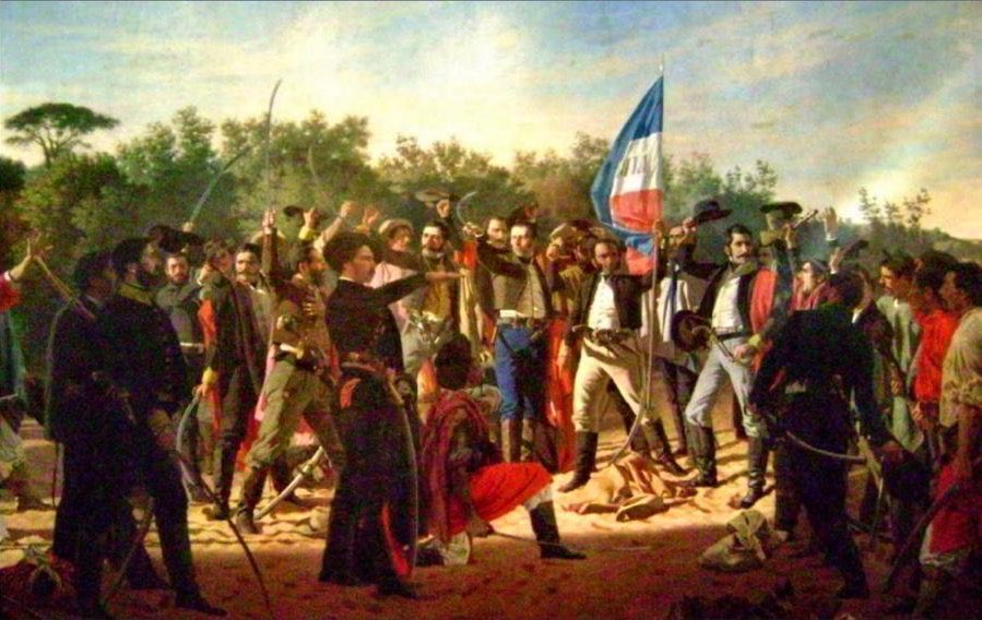 jgamorin's tweet photo. #19deAbril, pero hace 195 años, se producía el Desembarco de los #33Orientales 

No eran sólo 33, ni eran sólo orientales. No soñaban con el #Uruguay como lo vivimos hoy. Pero ellos marcaron a fuego nuestra identidad por su amor a esta tierra y a nuestro pueblo

#LibertadOMuerte https://t.co/ntrBJ1wUfz
