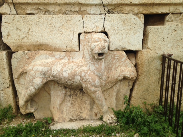 Here are a couple more photos of Iraq el Emir as it looks today. The darker stone show what had been exposed to the elements for centuries. The lighter stone have been more recently uncovered. Then after lunch we head to Jerash - Gerasa of the Decapolis, so don't go away folks!