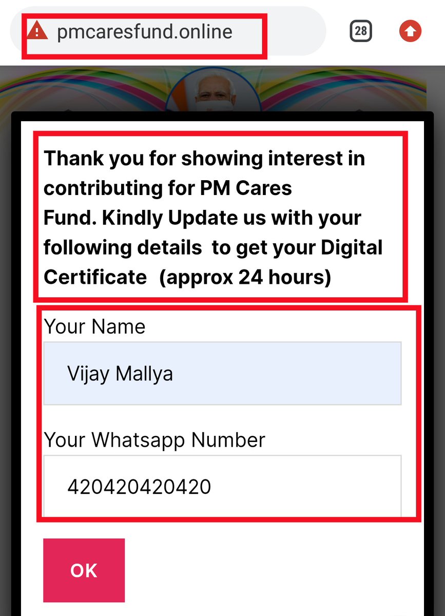 At last,This fake site collects your personal data.It doesn't send digital certificate either.We don't know that, the account numbers linked to this site are real or not !I request  @AnilDeshmukhNCP @satejp please look into this frau and take strict action.(05/05)