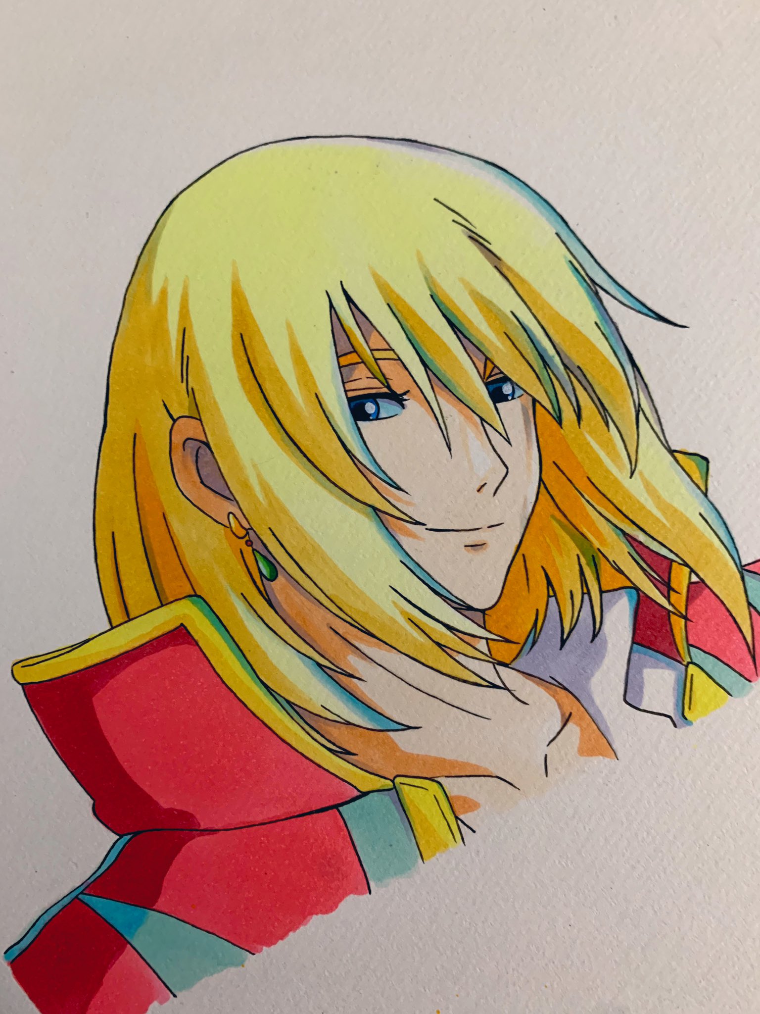 ぶー ジブリのイラスト初めて描く ハウルの動く城 ジブリ ハウル 模写 絵描きさんと繋がりたい T Co U7ijqjccwb Twitter