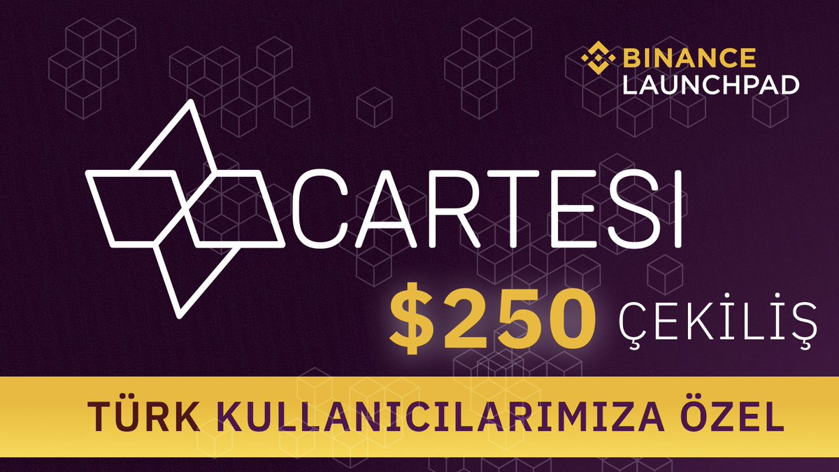 Launchpad Özel TR Çekilişi 🎉 #giveaway 

🔊250$ Cartesi 🎊

✅Takip <a href="/Binance_Turkish/">Binance Türkiye Destek</a> &amp; <a href="/cartesiproject/">Cartesi</a>
✅Retweet
✅Katıl t.me/BinanceTurkish &amp; t.me/CartesiTR &amp; t.me/CartesiProject
✅Formu doldur rebrand.ly/BinanceTR

10 kişi 25$ değerinde $CTSI Kazanacak💝