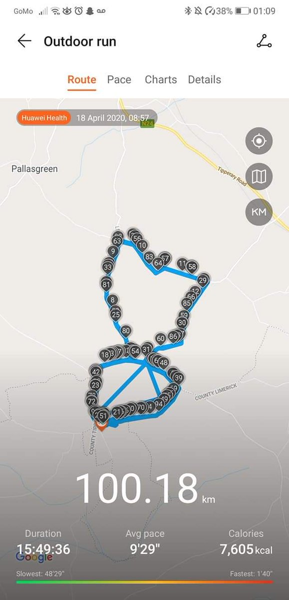 Knockane GAA Club (@knockanegaa) on Twitter photo Unreal achievement from John O'Donnell to run 100km yesterday in less than 16hours raising funds for Jack and Jill Children's Foundation. Donate at: idonate.ie/JohnODonnell <a href="/DonalORegan1/">Donal O'Regan</a> <a href="/GaaEast/">East Board Limerick GAA</a> <a href="/ExaminerSport/">Irish Examiner Sport</a> <a href="/SportingLK/">Sporting LK</a> <a href="/LimerickGAAzine/">Green & White Publications</a> <a href="/LimerickCLG/">Limerick GAA</a> Unreal achievement from John O'Donnell to run 100km yesterday in less than 16hours raising funds for Jack and Jill Children's Foundation. Donate at: idonate.ie/JohnODonnell <a href="/DonalORegan1/">Donal O'Regan</a> <a href="/GaaEast/">East Board Limerick GAA</a> <a href="/ExaminerSport/">Irish Examiner Sport</a> <a href="/SportingLK/">Sporting LK</a> <a href="/LimerickGAAzine/">Green & White Publications</a> <a href="/LimerickCLG/">Limerick GAA</a>