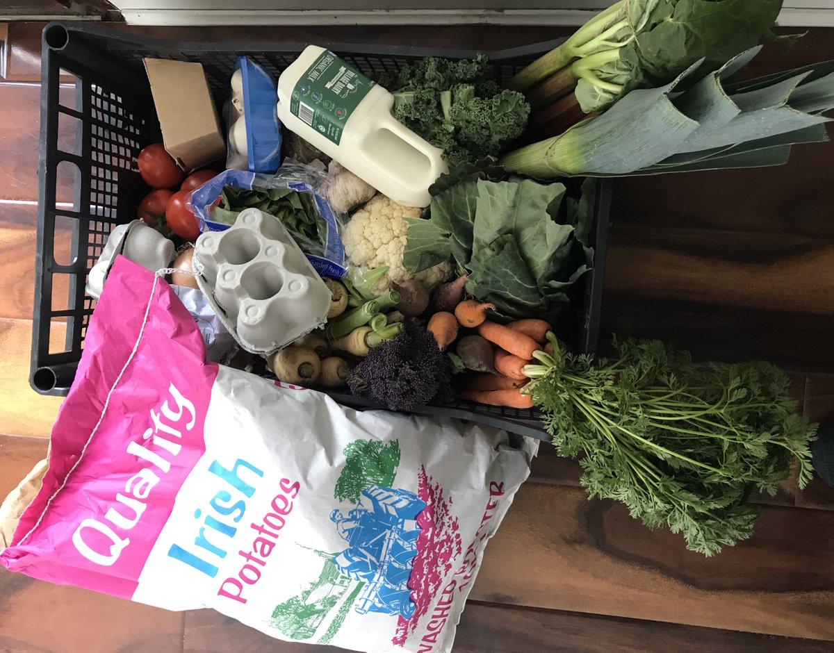 Thank you @jtattshotmailc1 for the goodies brought directly from all the hard working local farms. I am beyond delighted with the veggie box received😀 Amazing Irish veggies & dairy  #shoplocal #eatlocal #Irishagriculture #Irishfarms