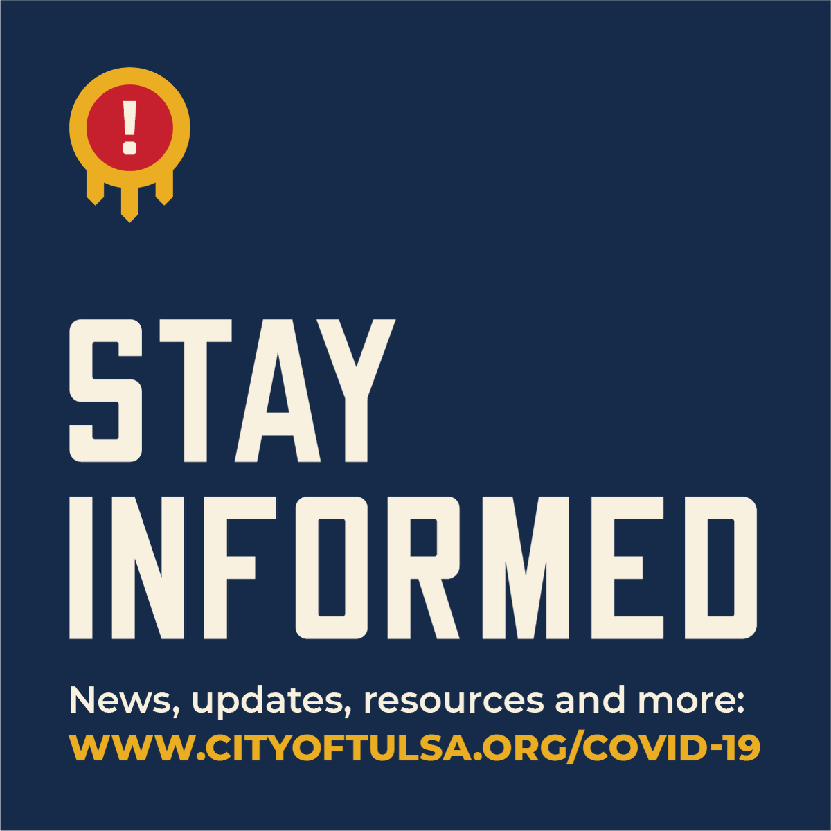 Mayor Bynum will be going live on City of Tulsa Gov Facebook at noon today with Dr. Dart from <a href="/TulsaHealthDept/">Tulsa Health Dept</a> and officials from <a href="/TulsaCounty/">Tulsa County</a>. Please tune in for the latest COVID-19 Situation Update. #Tulsa #SaferAtHome