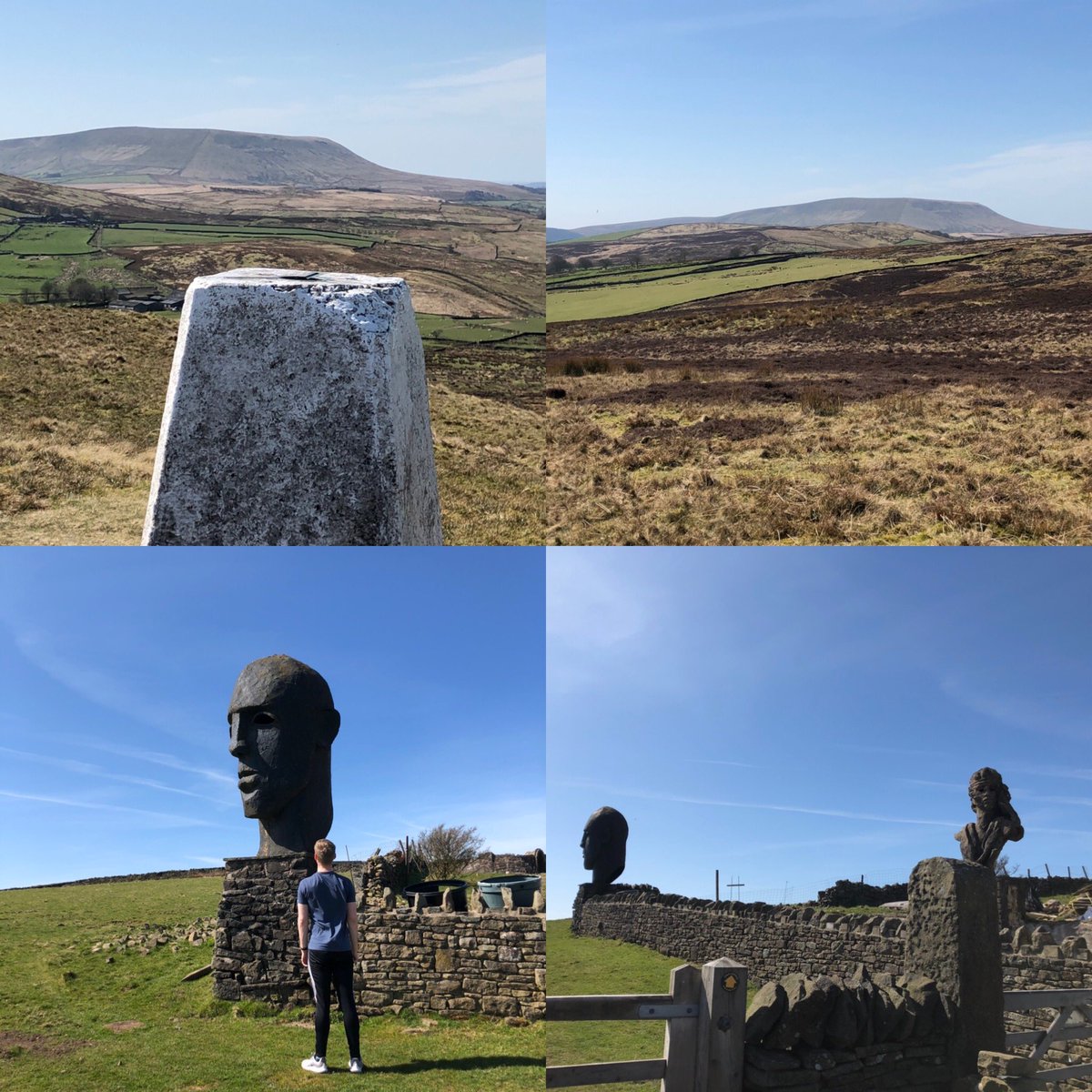 HillWalker70's tweet photo. Today’s exercise #stayfitnotfat #blueskies #countryside #lancashirelife #weetshill #pendlehill #trigpoints https://t.co/RIj8MOwUnO
