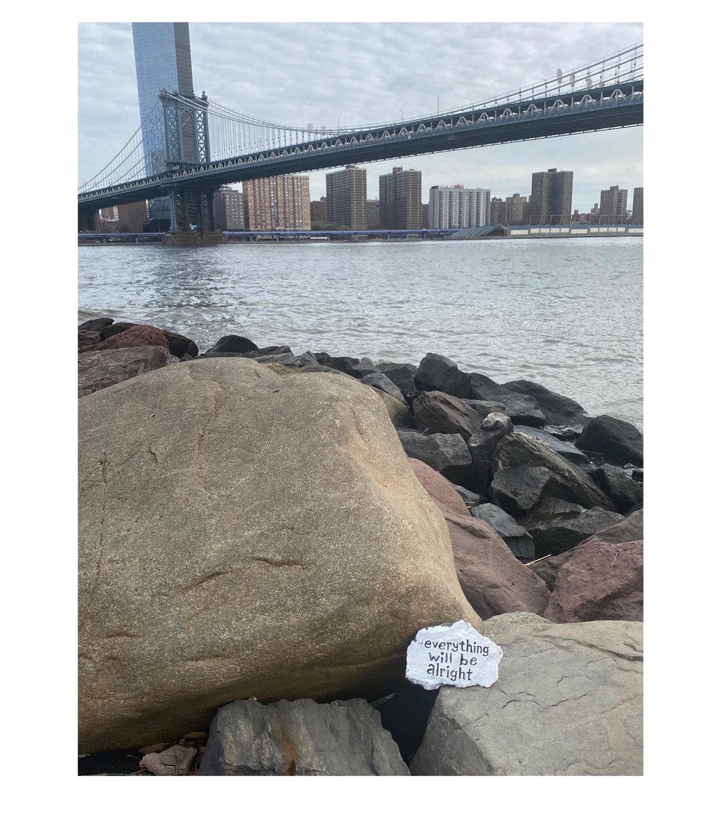 Since the start of all this, someone has left these painted rocks around town and they make my daughter’s day. This one made mine.