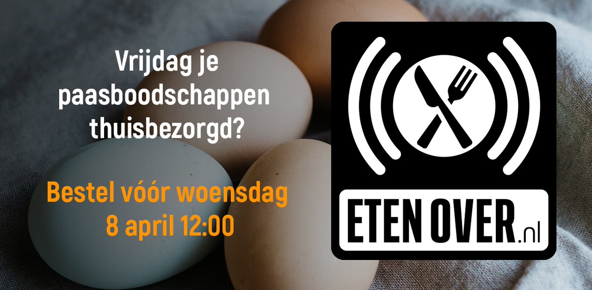 Op zoek naar de perfecte lunch, brunch of BBQ voor het paasweekend? Bestel je producten voor morgen 12:00 en het wordt vrijdag thuisbezorgd!⁠ Bestel via etenover.nl.

#horecalockdown #etenover #nowaste