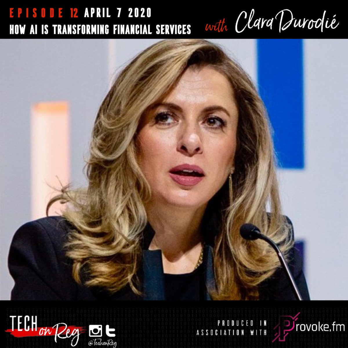 PROVOKE.FM Fintech Podcast Network (@provokecast) on Twitter photo OUT NOW
Tech on Reg EP. 12
<a href="/DaraTarkowski/">Dara Tarkowski</a> hosts <a href="/Clara_Durodie/">🟣 Clara Durodié</a> to talk #artificialintelligence, the disruption it has caused and the how it will transform the future.
Listen: bit.ly/34jr3gs OUT NOW
Tech on Reg EP. 12
<a href="/DaraTarkowski/">Dara Tarkowski</a> hosts <a href="/Clara_Durodie/">🟣 Clara Durodié</a> to talk #artificialintelligence, the disruption it has caused and the how it will transform the future.
Listen: bit.ly/34jr3gs