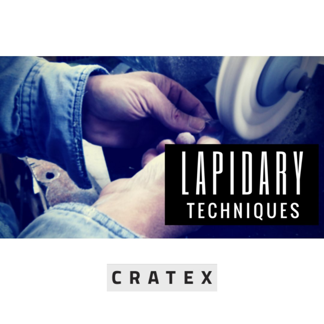 There are several common techniques used in lapidary work: sawing, grinding, sanding, lapping, polishing and drilling.