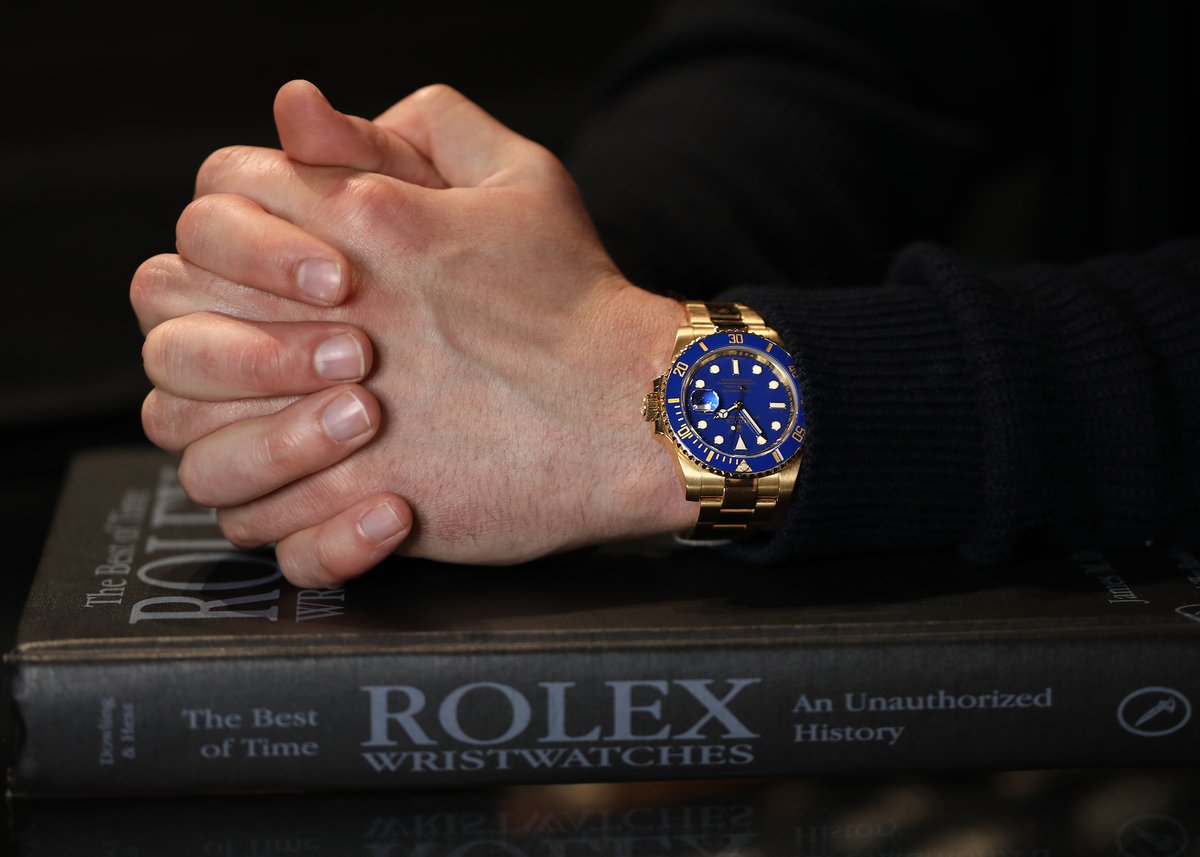 submariner yellow gold blue dial