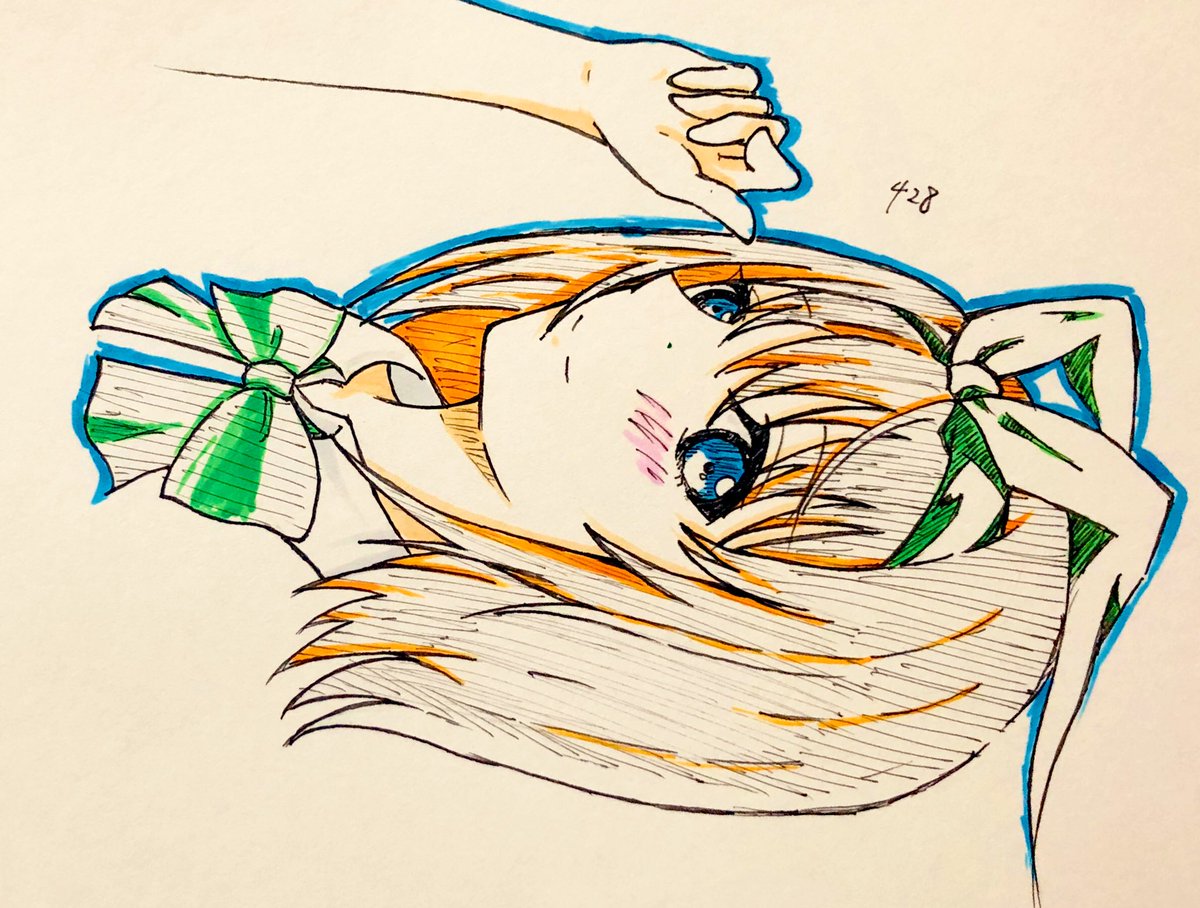 MarrionetSun's tweet photo. 塗るなら線引かなきゃ良かった
 #中野四葉 
 #五等分の花嫁 https://t.co/1wrt3GSTJH