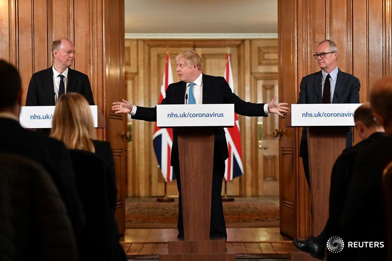Reuters's tweet photo. UK scientists were mostly convinced that, once the coronavirus escaped China, quarantine measures would likely not succeed. Minutes of technical committees reviewed by @Reuters indicate that almost no attention was paid to preparing a mass testing program https://t.co/HV5Q4dGD19 https://t.co/PrNDBna3pk