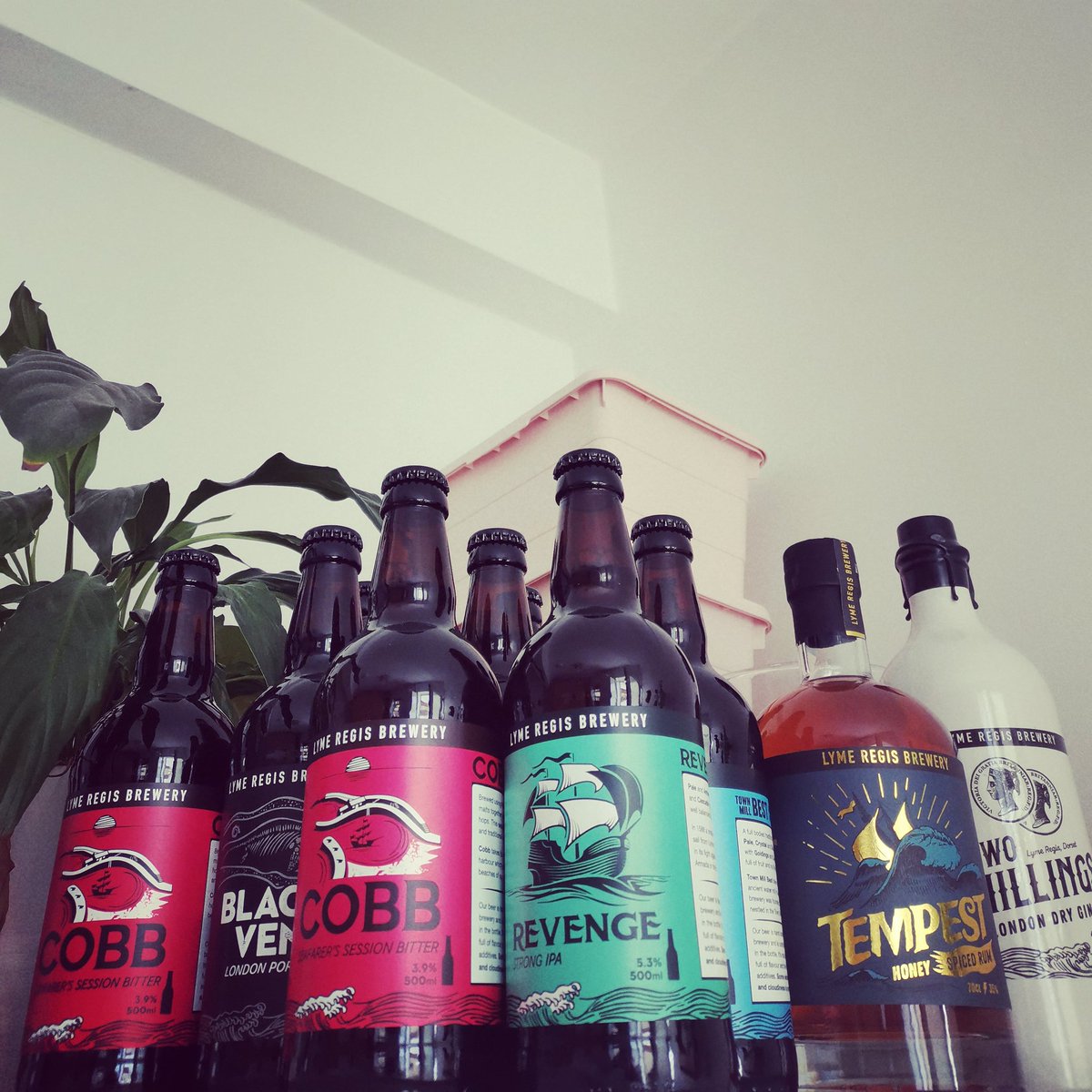 Craft Ales, Gin and Rum.

Thanks <a href="/LymeRegisBrew/">Lyme Regis Brewery</a> ❤️