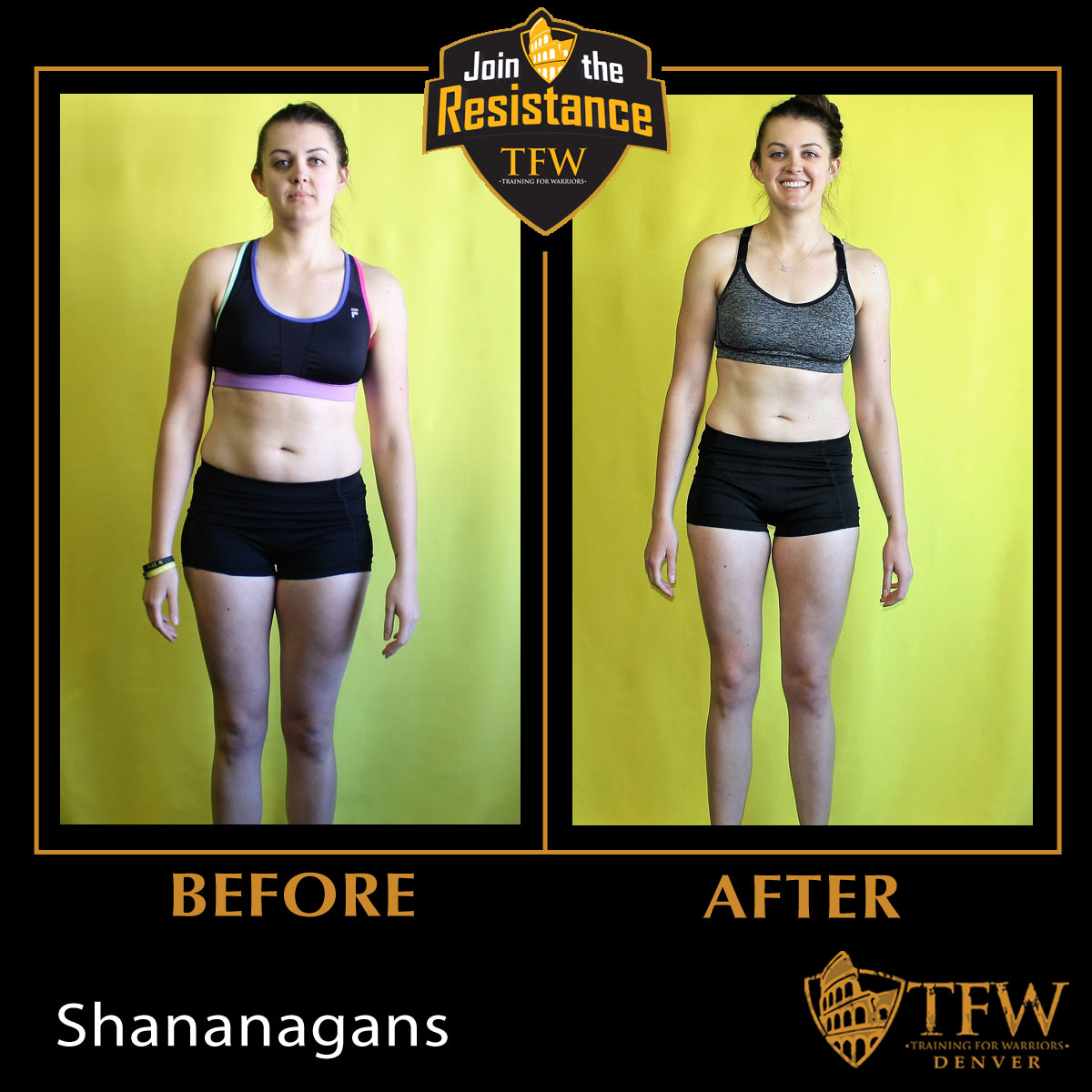 DenverTFW's tweet photo. Another special #TransformationTuesday: The team with most body fat percentage loss from our recent #6WeekShred Challenge—Ana and Shannon! Together, they lost a total of 12.6% body fat. Individually, Ana lost 6.3% body fat and 16 lbs, and Shannon lost 6.3% body fat and 11.7 lbs. https://t.co/1ofjerfLqe