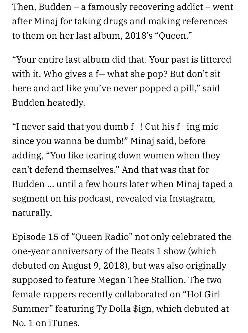 “Used to get real hype off a half a mil’, used to get real high off a half a pill”Nicki has always been candid about her preference for pills (particularly Percocet) in her lyrics. On “Anaconda” she raps:“I’m high as hell, I only took a half a pill”