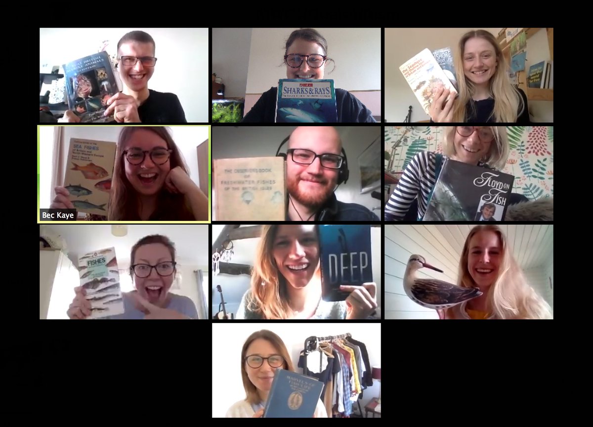 MWCMarine's tweet photo. Tomorrow night the MWC #KeenMarines are taking on @MSCintheUK in a #virtualpubquiz! 🍻

Determined to win, the MWC team has been taking their revision seriously. Here we are during our latest meeting showing off our fishy subject matter revision 🐟🐠🐙🦈🐳🦀 https://t.co/jcyT50Mzg2