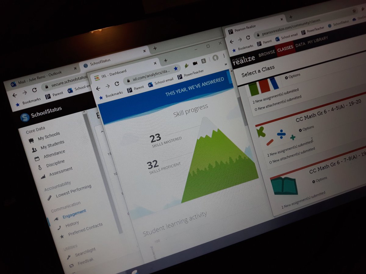 Reno612Math's tweet photo. Keeping in touch with @OBMSPride parents and students with real time data makes all the difference in distance learning.  #placetOBe #TeamDCS #missmystudents https://t.co/Qp81OFQTYB