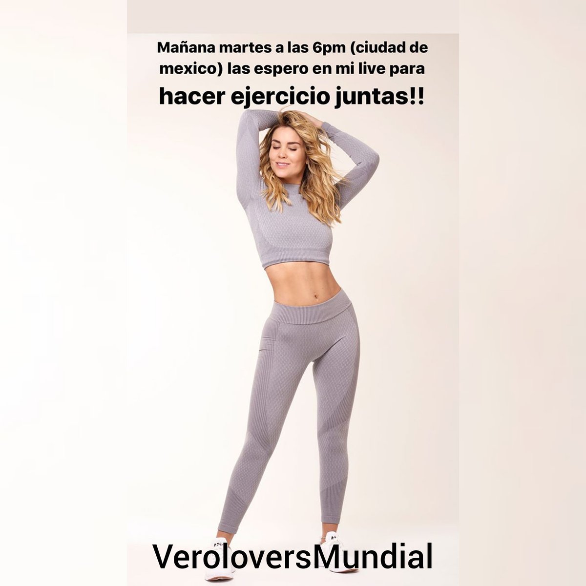 Hoy los esperamos en el live de <a href="/_veronicamontes/">VERONICA MONTES</a> para ejercitarnos juntos!!!! 6pm (hora México) #verolovers