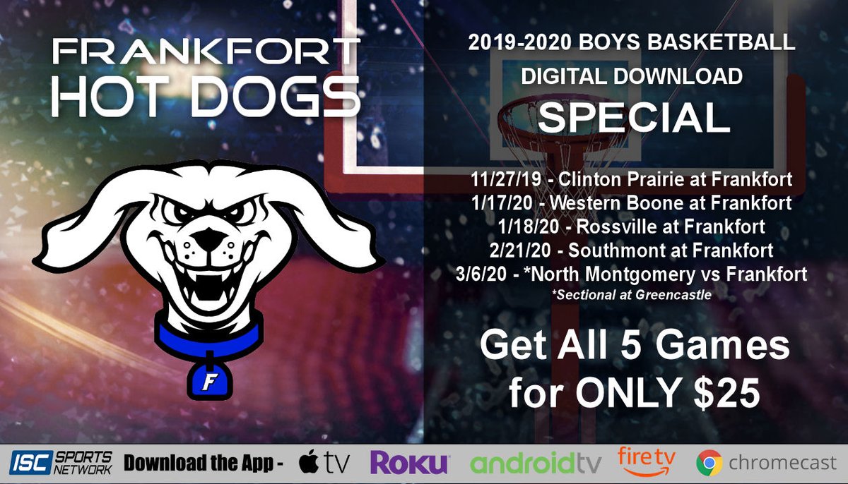 SPECIAL OFFER! Get all 5 Digital Downloads listed below from the 2019-20 Frankfort Boys Basketball Season for only $25+tax. mtcsports.net/2019-20ihsaabb…