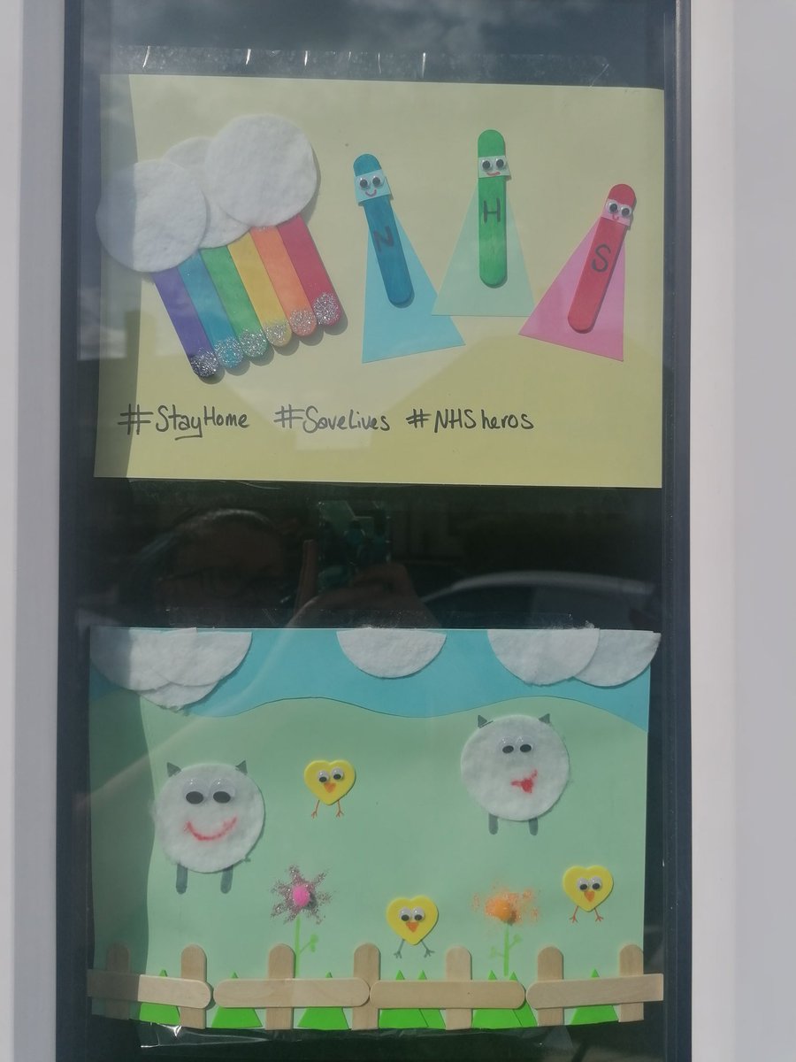 LadyAngelina86's tweet image. I had a little go too 😂 #StayHomeSaveLives #easterwindow