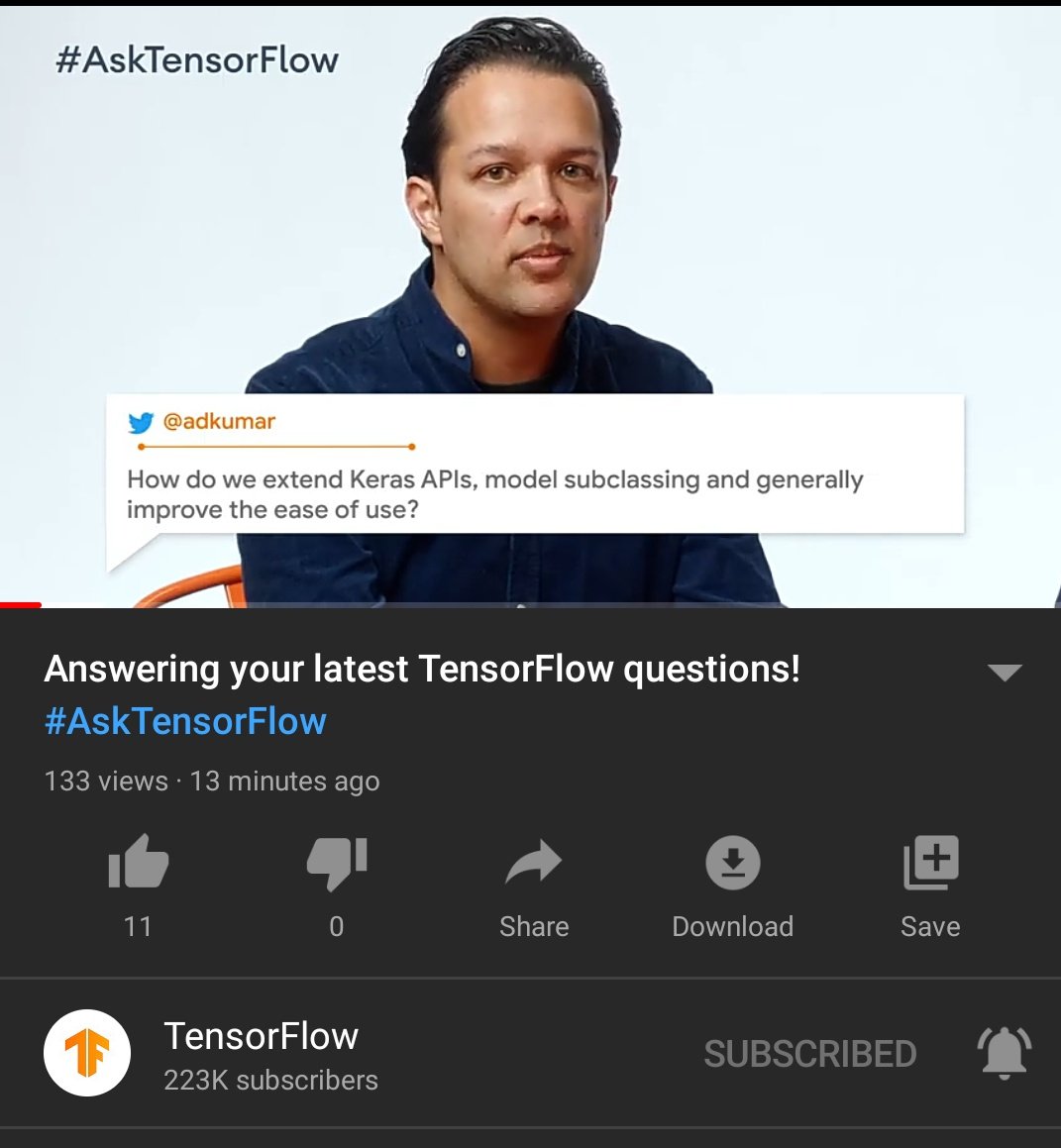 ishubhamsah's tweet image. .@jason_mayes  is everywhere!!!
Find him answering some of the questions asked on Tensorflow using the #askTensorflow with none other than @lmoroney.

@TensorFlow #TensorFlow
Btw @adkumar that&apos;s a nice question.