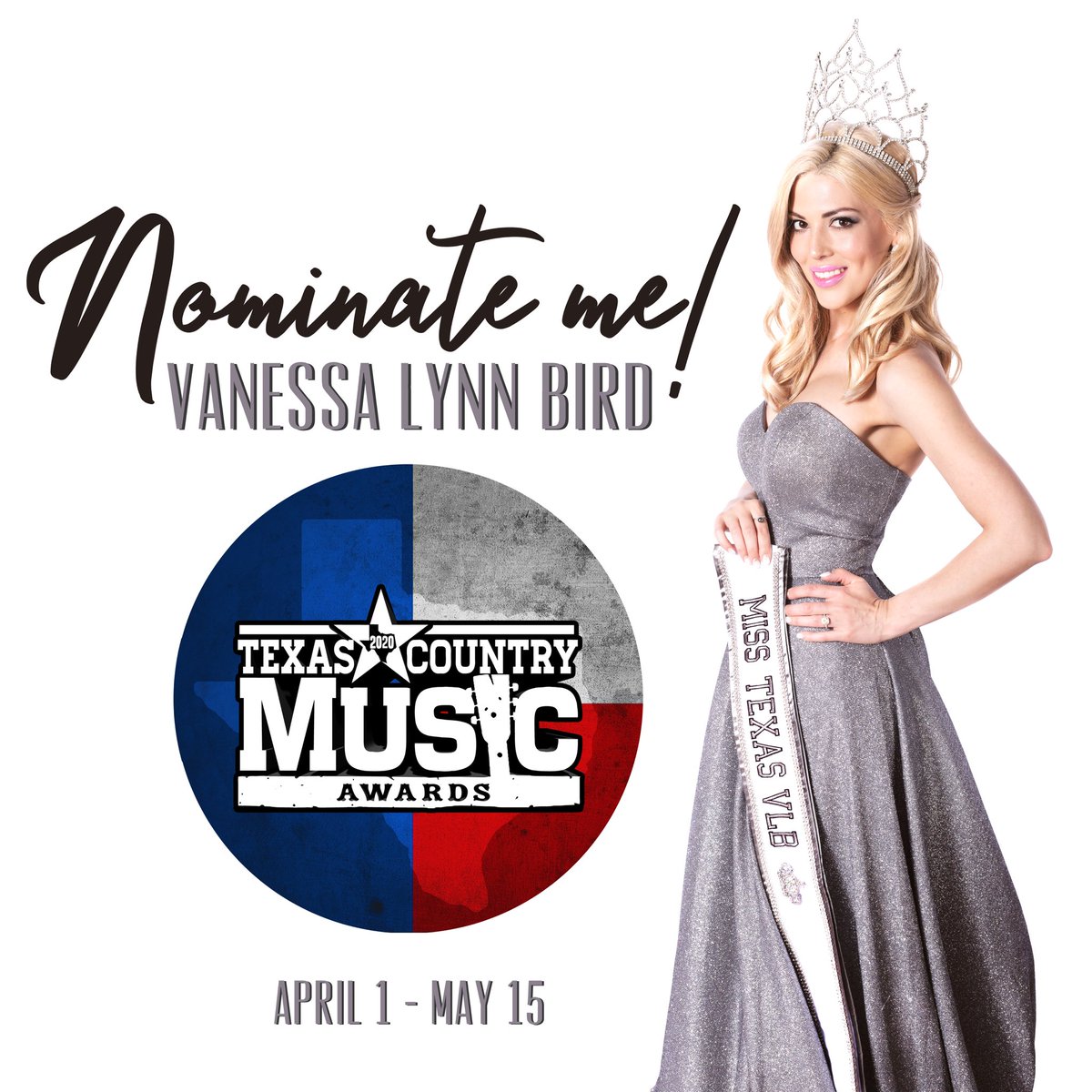 vanessalynnbird's tweet photo. Please consider nominating me for the 2020 @texascma Awards in the “Female Artist of the Year” and “Entertainer of the Year” categories! It’s easy and free:
https://t.co/xUuhRJaWqR
Be sure to show all your favorite Texas artists some love! https://t.co/CQ2nfJF5zk