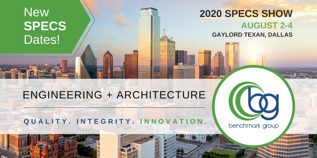 bg_teamofchoice's tweet photo. Update: The SPECS Show has been rescheduled to August 2-4, 2020. We look forward to seeing you all in Dallas this August! #SPECSSHOW2020 #teamofchoice #BenchmarkGroup https://t.co/MTVanQi3zX