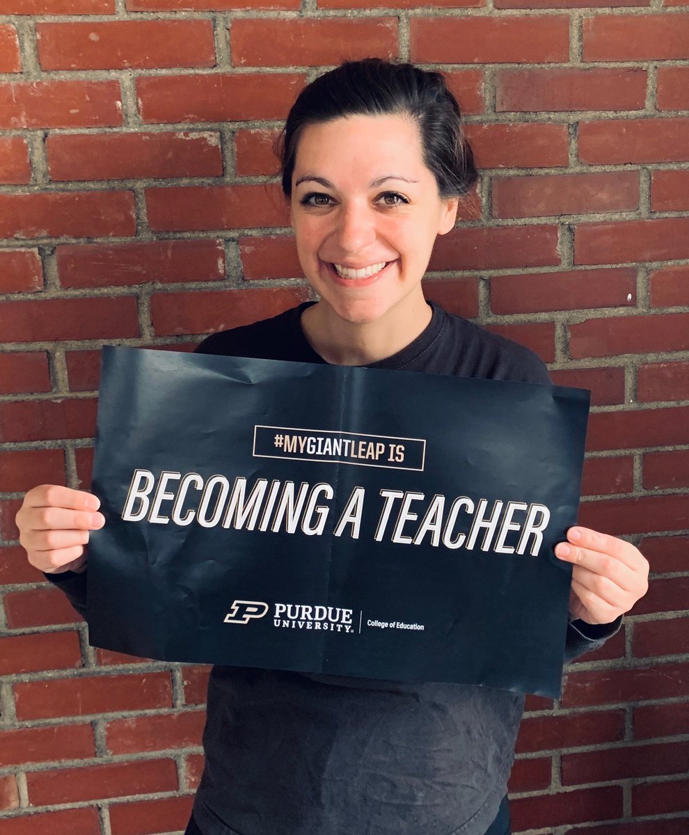 High schoolers who haven’t yet accepted your offer from Purdue—Tag us in a photo with your poster and then accept your offer at purdue.university/acceptoffer. @PurdueNancyMM, our dean, and Abby, our recruiter, welcome you to our family! #mygiantleap