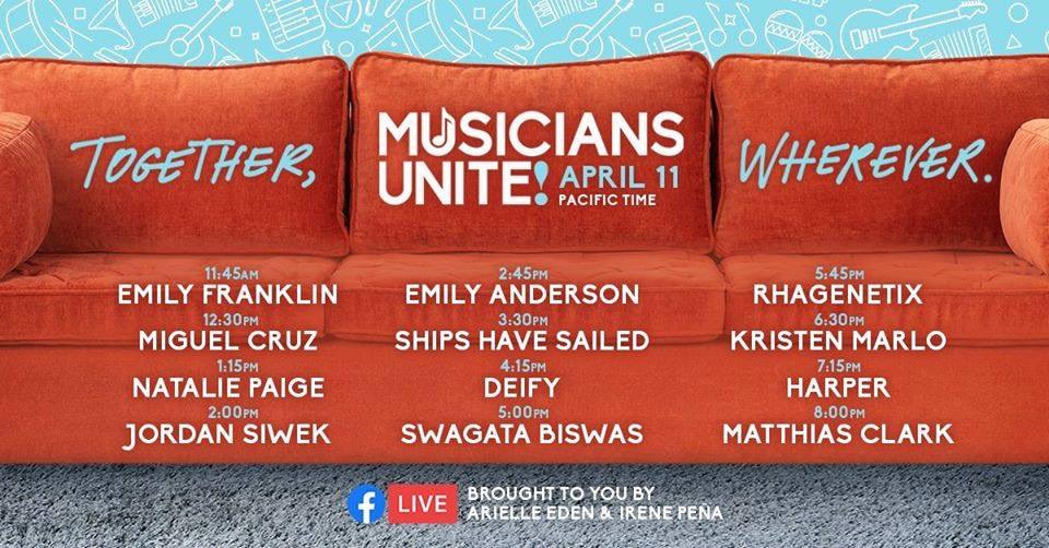 WE'RE GOIN' LIVE! Shouts out to Irene Peña for inviting us to be a part of this alongside so many great artists/songwriters. 

RSVP on Facebook and let's jam out together on Saturday ❤️