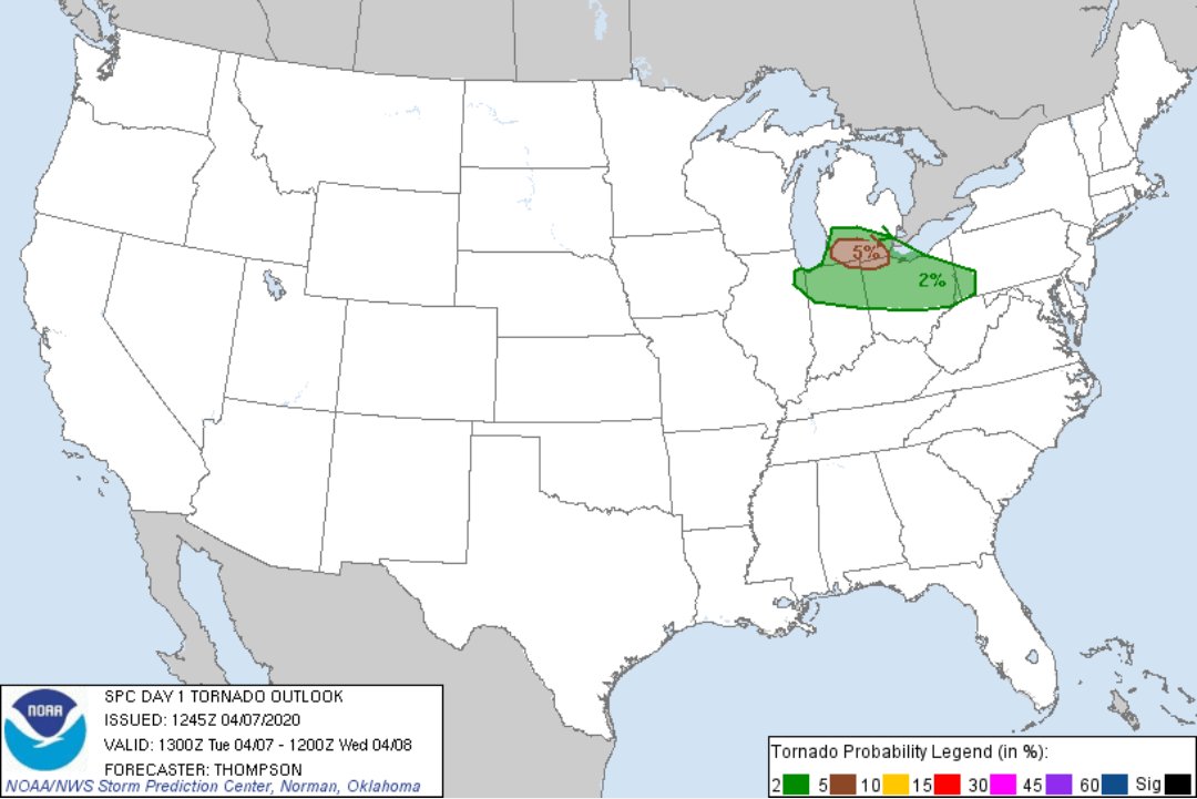 StormIntercept's tweet photo. Look at that tornado risk for today.. looks like we are chasing. #ohwx #miwx https://t.co/jvXJrcibgL