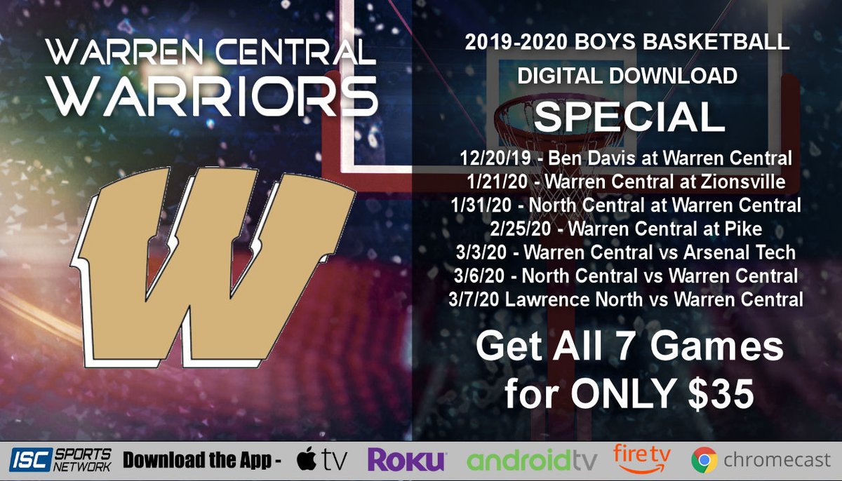 SPECIAL OFFER! Get all 7 Digital Downloads listed below from the 2019-20 Warren Central Boys Basketball Season for only $35+tax. mtcsports.net/2019-20ihsaabb…