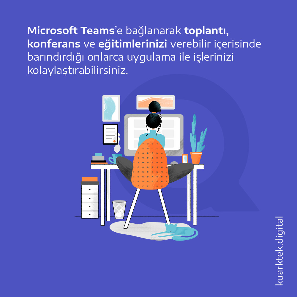 Microsoft Teams'e ister cep telefonunuzdan ister bilgisayarınızdan bağlanabilir toplantı, konferans ve eğitimlerinizi verebilirsiniz (tüm eğitim kurumları için ücretsizdir). 
#evdekal #koronavirus #stayhome #reklamajansı
#onlineeğitim
