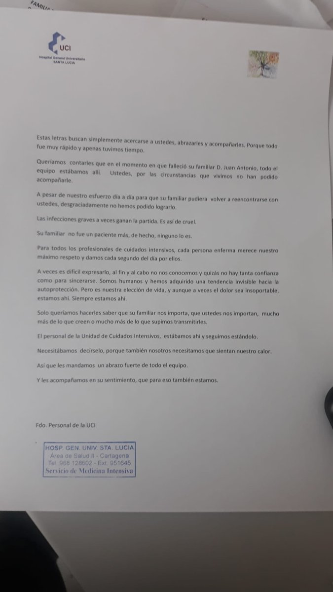 HguUci's tweet photo. Necesitabamos estar cerca de vosotros en los momentos más difíciles de toda esta pandemia, buscamos y encontramos en estos documentos la forma de ponernos e contacto con vosotros cuando ingresamos a un paciente o cuando tras intentarlo y dar todo lo q llevamos no salen las cosas. https://t.co/qfl6qWqfjB